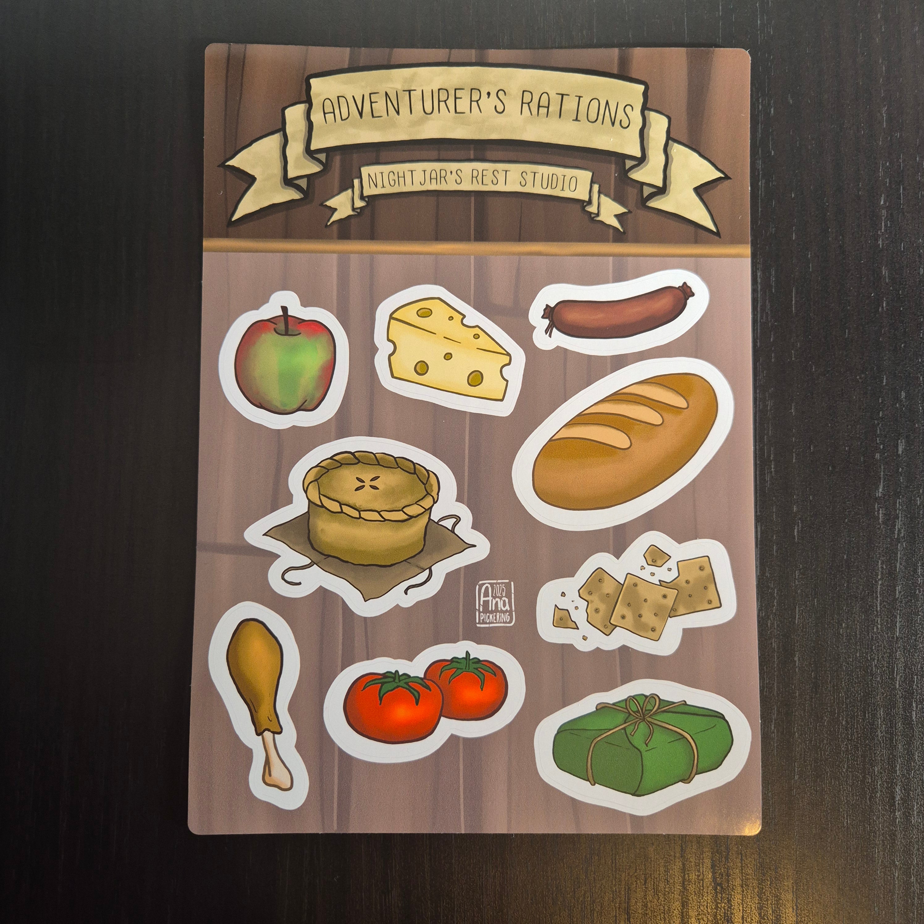 'Adventurers Rations' Sticker Sheet