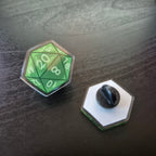 'Slime Blob' D20 Pin Badge