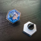 'Koi Pond' D20 Pin Badge
